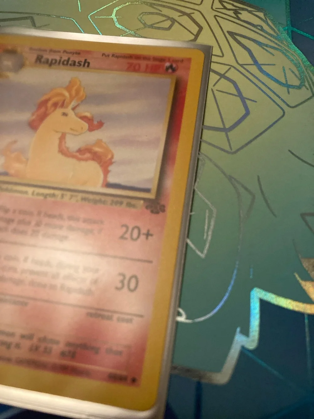 Pokemon Rapidash Trading Card - Orange and Yellow Artwork